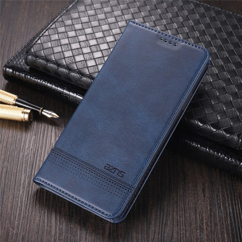 AZNS Magnetic Absorbed Leather Card Holder for Huawei Mate 40 Pro Mobile Phone Cover
