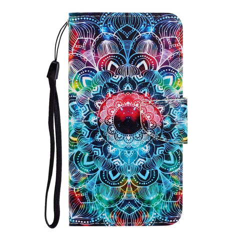 Pattern Printing Case for Huawei P smart 2021/Y7a PU Leather Wallet Shell with Stand