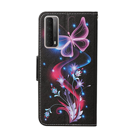 Pattern Printing PU Leather Case for Huawei P smart 2021/Y7a Wallet Stand Shell