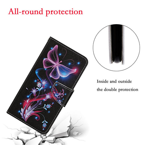Pattern Printing PU Leather Case for Huawei P smart 2021/Y7a Wallet Stand Shell