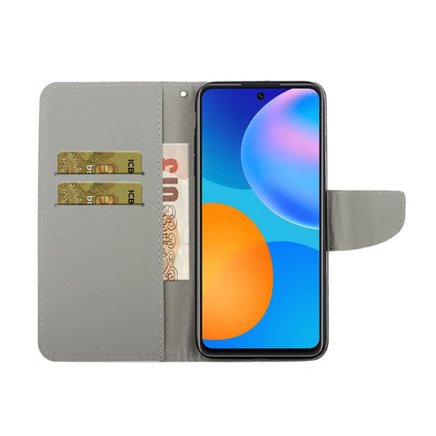Pattern Printing PU Leather Case for Huawei P smart 2021/Y7a Wallet Stand Shell