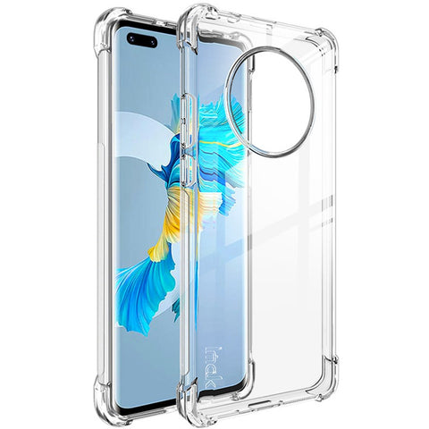 IMAK Transparent Full Coverage Anti-drop TPU Case + Screen Protector Film for Huawei Mate 40 Pro