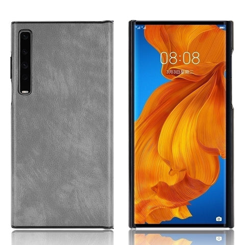 Litchi Texture PU Leather Coated PC Phone Case for Huawei Mate X / Mate Xs
