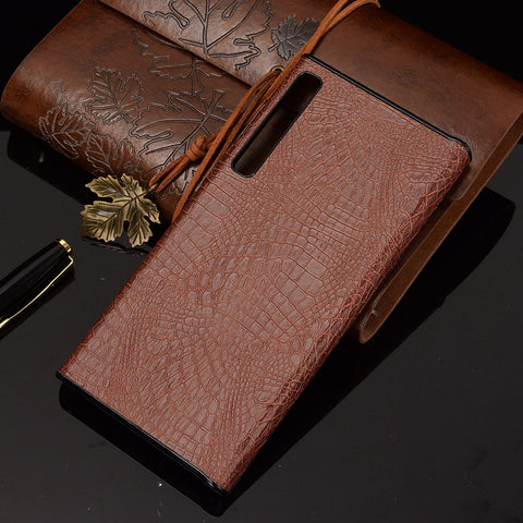 Crocodile Leather Coated  PC Phone Case Cover for Huawei Mate X/XS