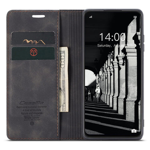 CASEME 013 Series Auto-absorbed Leather Wallet Case for Huawei P Smart 2021 / Y7a