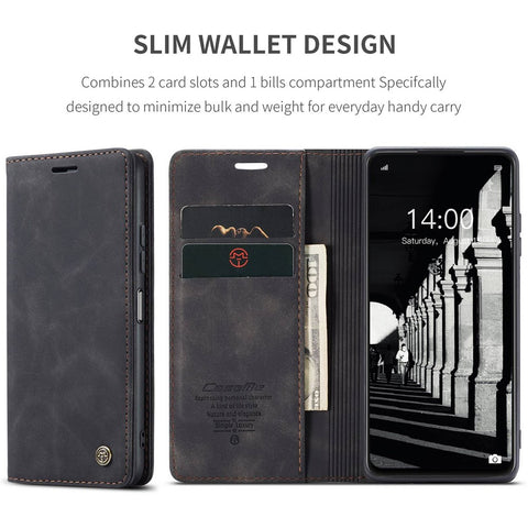 CASEME 013 Series Auto-absorbed Leather Wallet Case for Huawei P Smart 2021 / Y7a