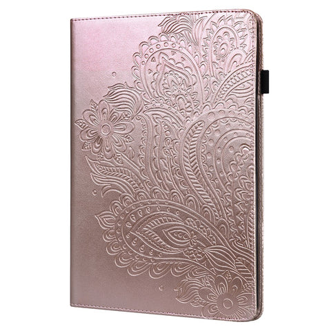 Imprinted Flower Pattern Leather Wallet Stand Tablet Protective Shell for Huawei Enjoy Tablet 2 10.1 / MatePad 9.7 / MatePad T10S