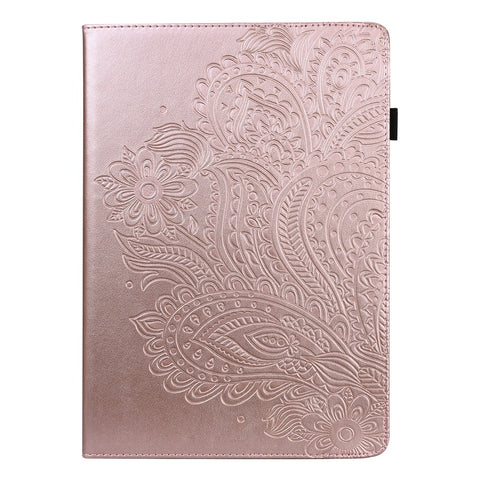 Imprinted Flower Pattern Leather Wallet Stand Tablet Protective Shell for Huawei Enjoy Tablet 2 10.1 / MatePad 9.7 / MatePad T10S