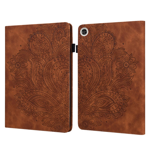 Imprinted Flower Pattern Leather Wallet Stand Tablet Protective Shell for Huawei Enjoy Tablet 2 10.1 / MatePad 9.7 / MatePad T10S