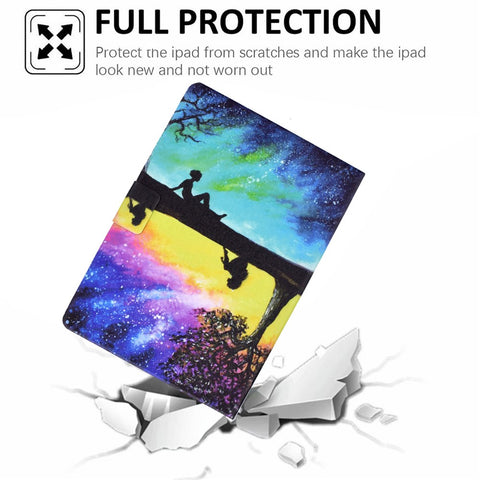 Full Protection Shock-proof Pattern Printing Leather Tablet Case with Stand for Huawei MatePad 10.4 (2020)/(2022)/Honor V6
