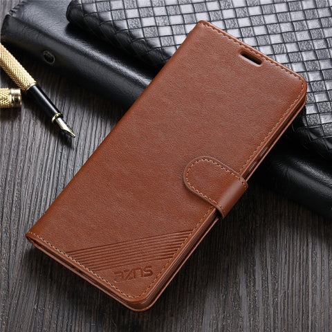 AZNS Wallet Stand Leather Protective Case for Huawei P smart 2021 / Huawei Y7a
