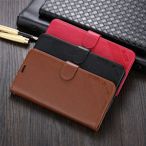 AZNS Wallet Stand Leather Protective Case for Huawei P smart 2021 / Huawei Y7a