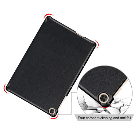 Tri-fold Flexible-Angle Stand Wake/Sleep Leather Smart Case for Huawei MatePad T 10S/T 10 /Enjoy Tablet 2