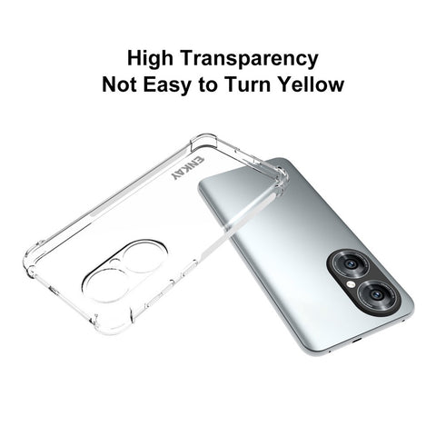 ENKAY HAT PRINCE ENK-PC110 4 Corners Thicken Airbag Flexible Anti-slip Strip Design Transparent TPU Cover Case for Huawei P50