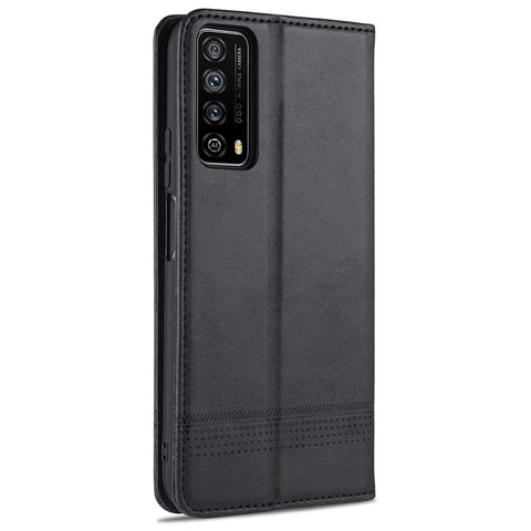 AZNS Stand Wallet Auto-absorbed Magnetic Leather Case for Huawei P smart 2021/Y7a
