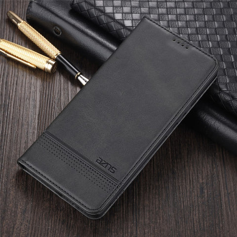 AZNS Stand Wallet Auto-absorbed Magnetic Leather Case for Huawei P smart 2021/Y7a