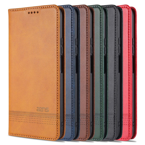 AZNS Stand Wallet Auto-absorbed Magnetic Leather Case for Huawei P smart 2021/Y7a