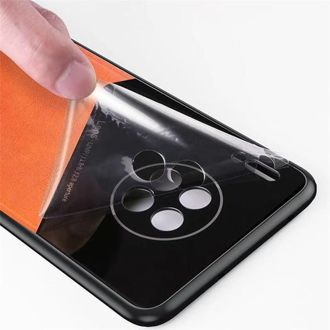 Leather Coated PC + TPU + Glass Splicing Design Case with Precise Cut-Out for Huawei P50