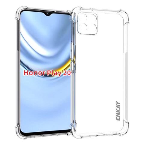 ENKAY HAT PRINCE Anti-Fall Anti-Slip Strip Design Clear Soft TPU Cell Phone Case Shell for Huawei Honor 20