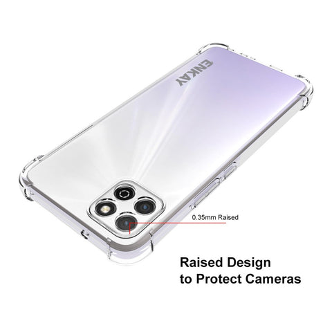 ENKAY HAT PRINCE Anti-Fall Anti-Slip Strip Design Clear Soft TPU Cell Phone Case Shell for Huawei Honor 20