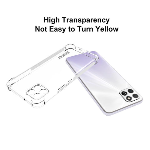 ENKAY HAT PRINCE Anti-Fall Anti-Slip Strip Design Clear Soft TPU Cell Phone Case Shell for Huawei Honor 20