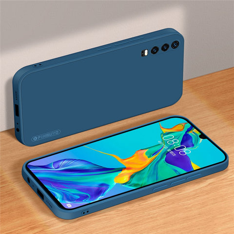 PINWUYO Precise Cut-Out Soft Silicone Cell Phone Case Cover Protector for Huawei P30