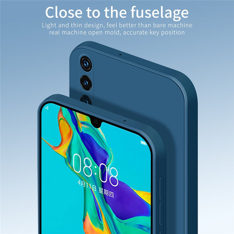 PINWUYO Precise Cut-Out Soft Silicone Cell Phone Case Cover Protector for Huawei P30