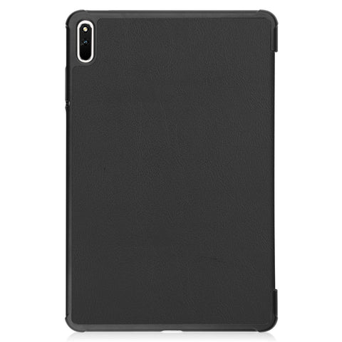 For Huawei MatePad 11 (2021) Protective Case Shockproof PU Leather Tablet Shell Three-fold Stand Cover Support Auto Wake/Sleep
