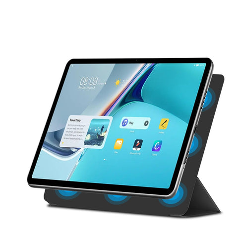Magnetic Auto-absorbed Tri-fold Stand Leather Tablet Cover Case for Huawei Huawei MatePad 11 (2021)