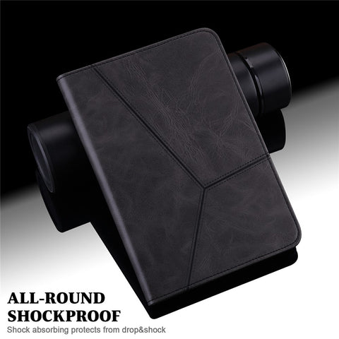 Card Holder Design Stitching Line Leather Tablet Stand Cover with Elastic Strap for Huawei MediaPad M5 lite 10