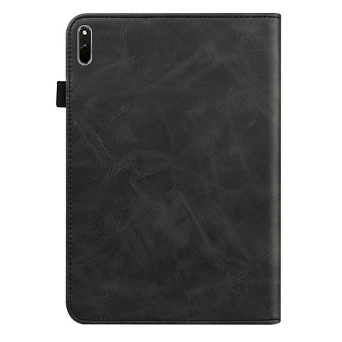 Solid Color Elastic Pen Strap Leather Tablet Cover with Stand Card Slots for Huawei MatePad 11 (2021)