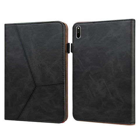 Solid Color Elastic Pen Strap Leather Tablet Cover with Stand Card Slots for Huawei MatePad 11 (2021)