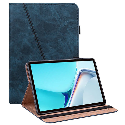 Solid Color Elastic Pen Strap Leather Tablet Cover with Stand Card Slots for Huawei MatePad 11 (2021)