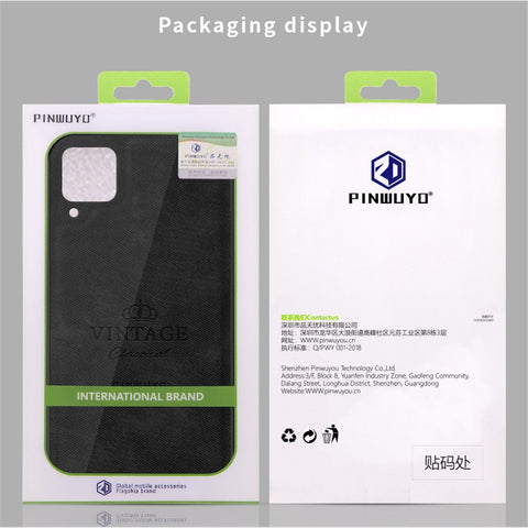 PINWUYO Soft PU Leather Coated TPU Bumper Hard PC Shockproof Phone Case for Huawei P40 lite 4G / nova 6 SE / Nova 7i