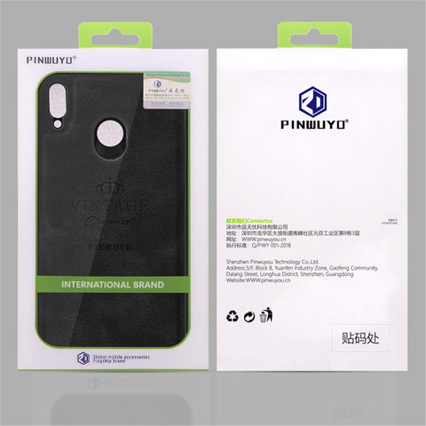 PINWUYO Honorable Series Slim Anti-Drop Protective Leather Coated PC + TPU Combo Case for Huawei P20 Lite (2018)/Nova 3e (China)