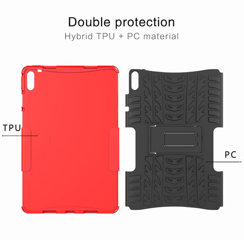 Tire Texture Design PC + TPU Kickstand Hybrid Tablet Cover Case for Huawei MatePad 11 (2021)