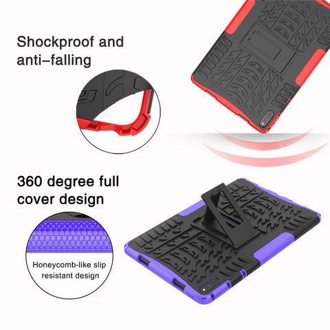 Tire Texture Design PC + TPU Kickstand Hybrid Tablet Cover Case for Huawei MatePad 11 (2021)