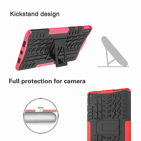 Tire Texture Design PC + TPU Kickstand Hybrid Tablet Cover Case for Huawei MatePad 11 (2021)