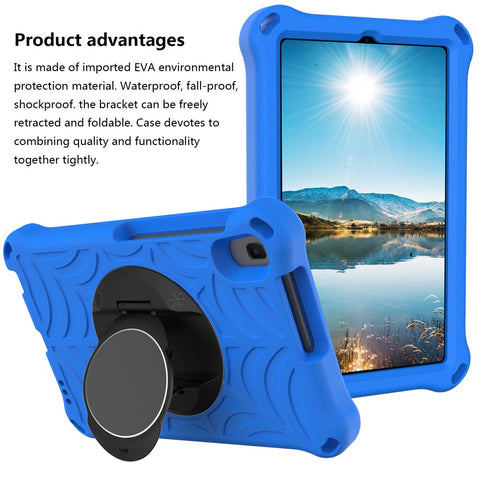 Stylish Spider Web Texture Kickstand EVA Case with Shoulder Strap for Huawei MatePad T8 2020 (8.0 inch)