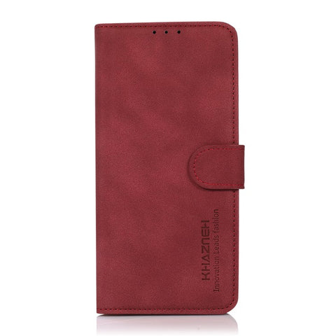 KHAZNEH Textured Anti-drop PU Leather Phone Cover Stand Wallet Case for Huawei nova 9