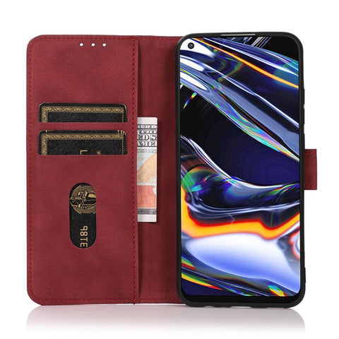 KHAZNEH Textured Anti-drop PU Leather Phone Cover Stand Wallet Case for Huawei nova 9