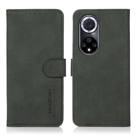 KHAZNEH Textured Anti-drop PU Leather Phone Cover Stand Wallet Case for Huawei nova 9