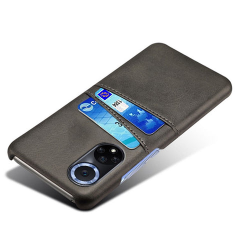 KSQ Dual Card Slots Design Phone Cover PU Leather + PC Hard Case for Huawei nova 9 / Honor 50