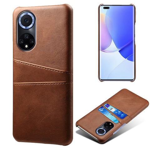 KSQ Dual Card Slots Design Phone Cover PU Leather + PC Hard Case for Huawei nova 9 / Honor 50