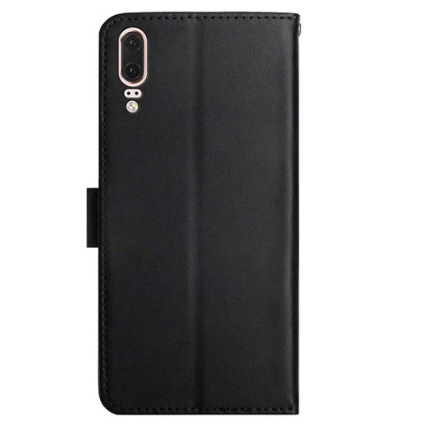 For Huawei P20 Flip Cover TPU + Genuine Leather Nappa Texture Multifunction Wallet Stand Good Protective Phone Case