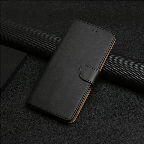 For Huawei P40 Nappa Texture Solid Color Supporting Stand Wallet Mobile Case Genuine Leather + TPU Flip Phone Shell