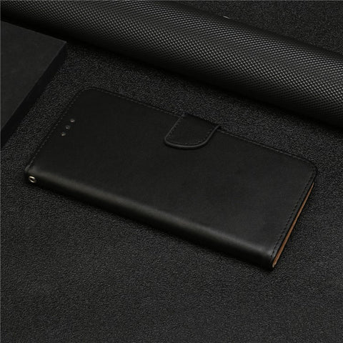 For Huawei P40 Nappa Texture Solid Color Supporting Stand Wallet Mobile Case Genuine Leather + TPU Flip Phone Shell