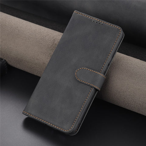 AZNS Phone Cover Magnetic Closure PU Leather Flip Wallet Case Stand Anti-fingerprint Phone Shell for Huawei P smart 2021 / Huawei Y7a