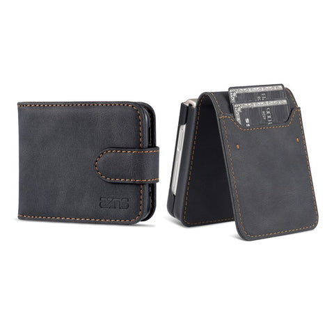 AZNS PU Leather Flip Phone Case for Huawei P50 Pocket / Pocket S, Folding All-Inclusive Protective Phone Cover with Card Slots