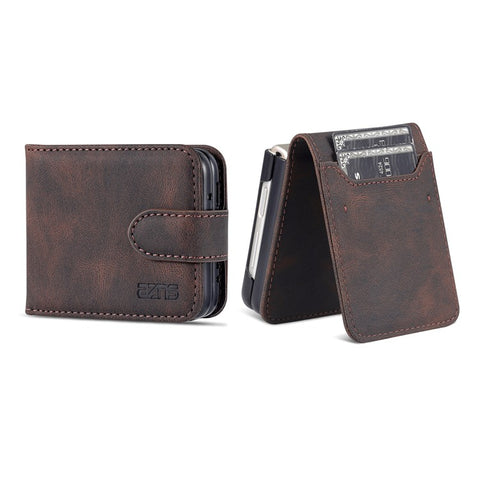 AZNS PU Leather Flip Phone Case for Huawei P50 Pocket / Pocket S, Folding All-Inclusive Protective Phone Cover with Card Slots